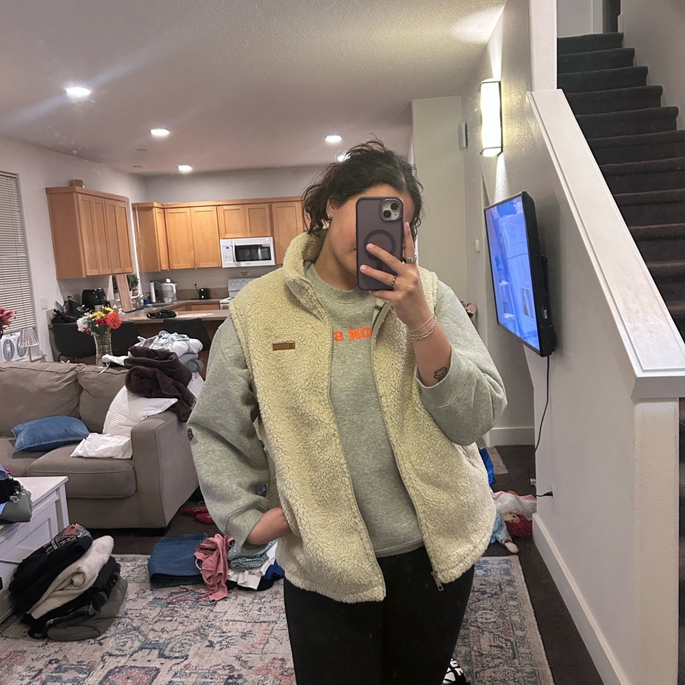 Women's Cream Sherpa Jacket